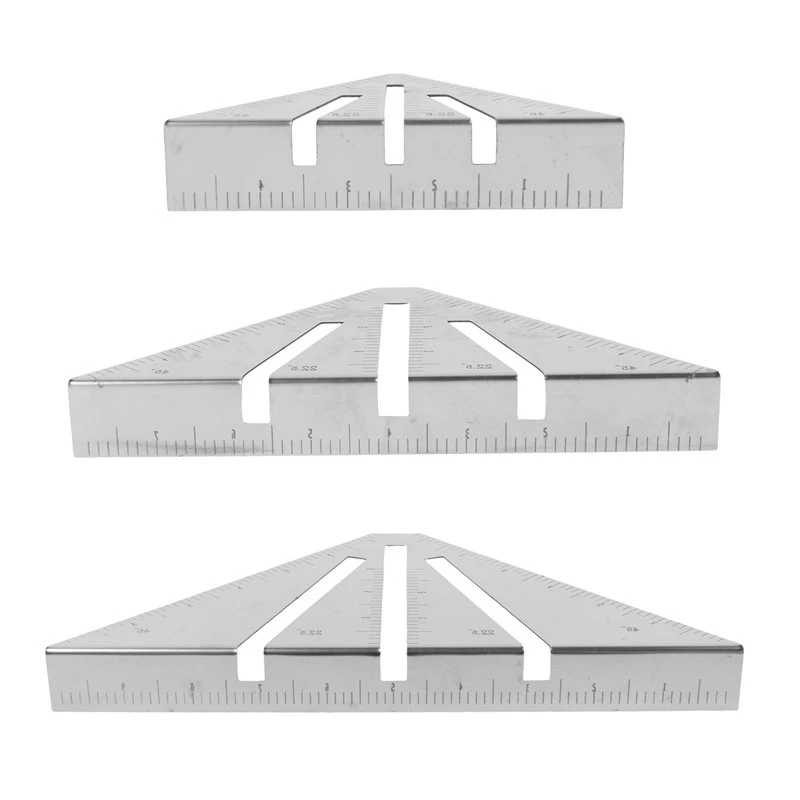 [B17B!】 Ideal For Engineers And Craftsmen 3Pcs Professional Metalworking Miter Square, Laser-Etched For Accurate Angles