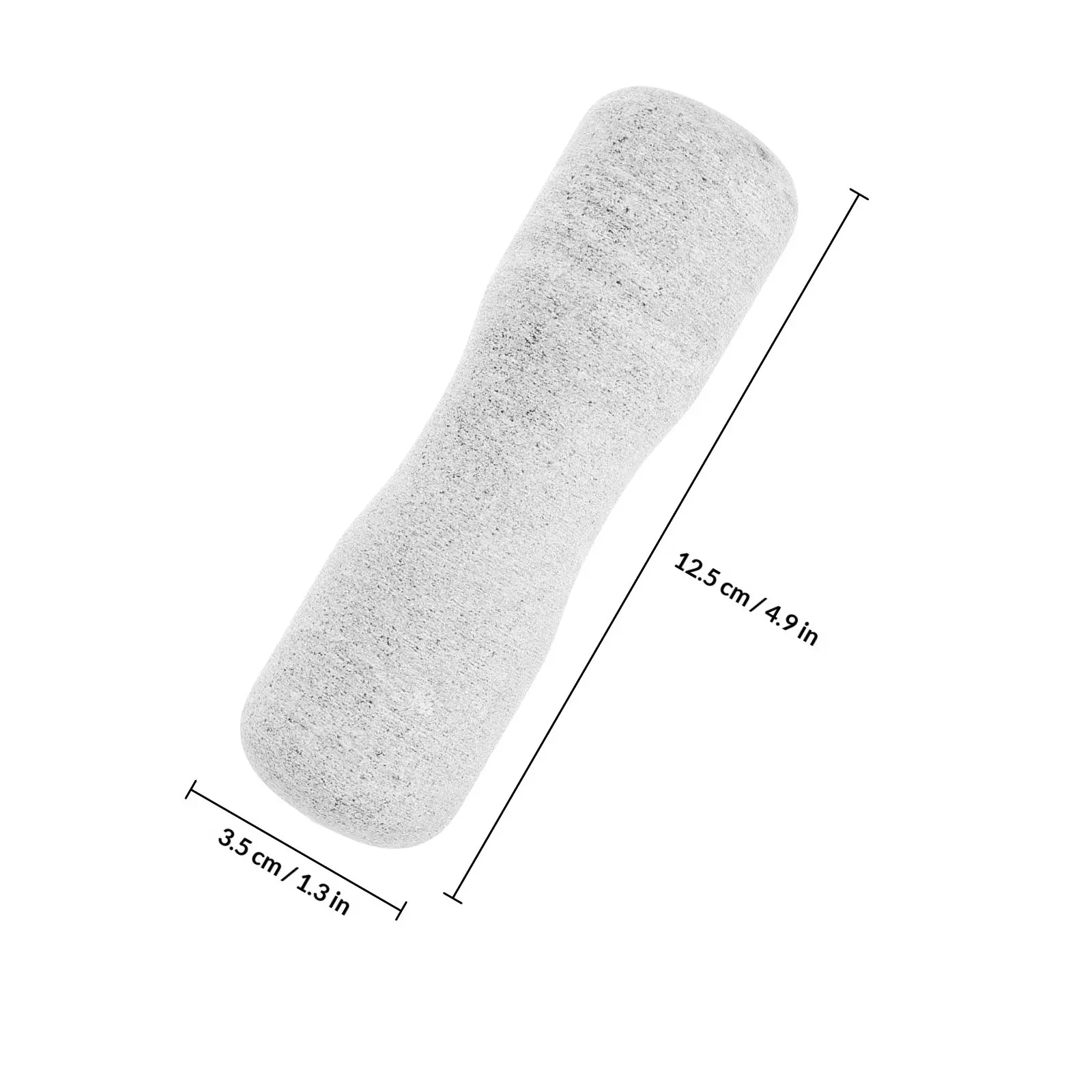 Kitchen Garlic Pestle Stone Grinding Tool Cylindrical Shape Thin Neck Comfort Grip Dense Crushing Safe Reusable