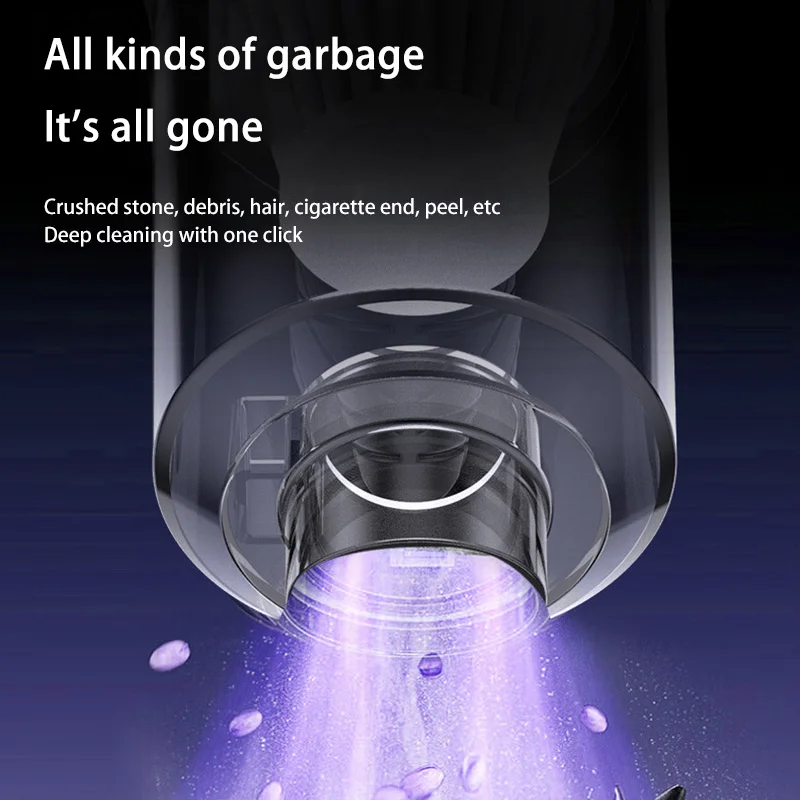 Lenovo Wireless Car Vacuum Cleaner Mounted 3500PA Household Small Rechargeable Handheld Powerful Indoor Sofa Desktop Cleaner