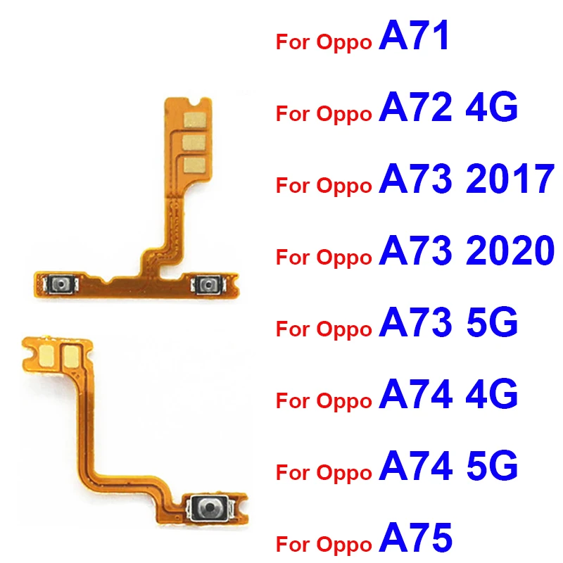 

Volume Power Button Flex Cable For OPPO A75 A74 A73 A73 A71 2017 2020 4G 5G On OFF Power Buttons Voulme Side Keys Flex Cable