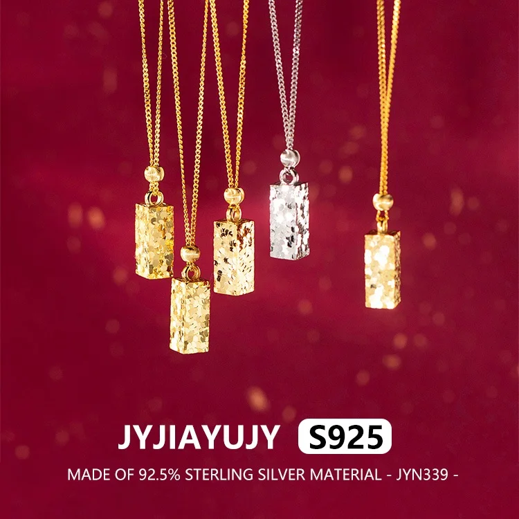 

JYJIAYUJY 100% цельно оригинальное ожерелье из стерлингового серебра S925, в наличии, маленькие золотые стержни 18 мм, модная повседневная одежда JYN339