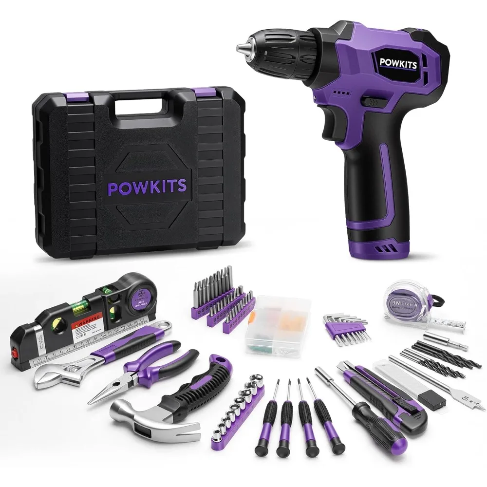 

Набор инструментов: набор аккумуляторных дрелей из 139 предметов с литий-ионным аккумулятором, электродрель 8 В с зарядкой типа C, портативный базовый набор домашних инструментов для