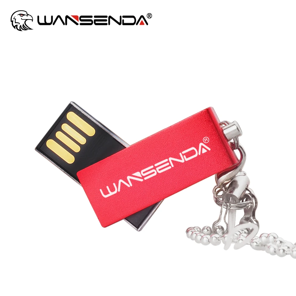 Wansenda-impermeável usb flash drive 2.0, memory stick com chaveiro, 8GB, 16GB, 32GB, 64GB, 128GB