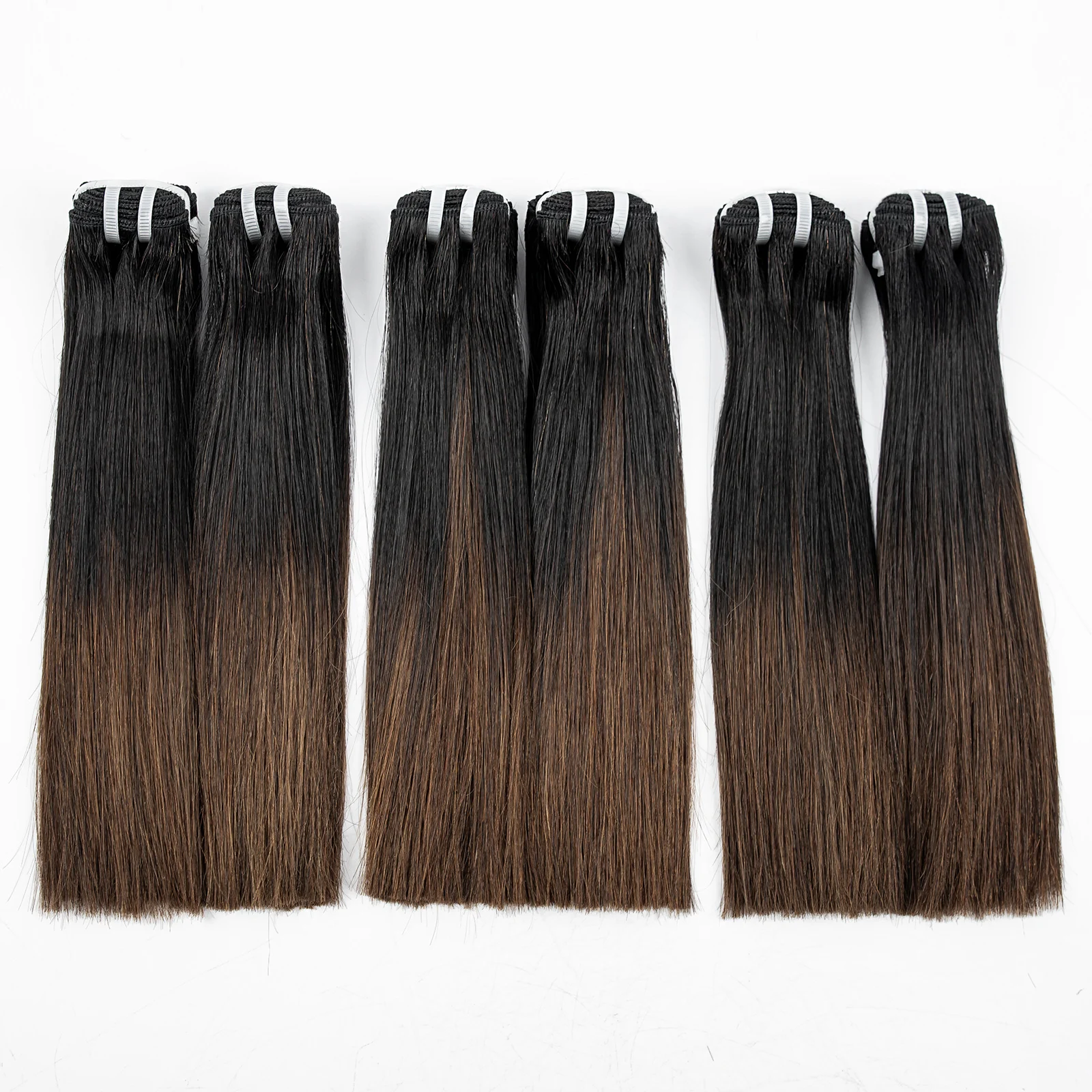 Extensiones de cabello humano liso de hueso crudo vietnamita doble dibujado 16A 1BT4 Ombre 100% virgen sin procesar 100 g/paquete