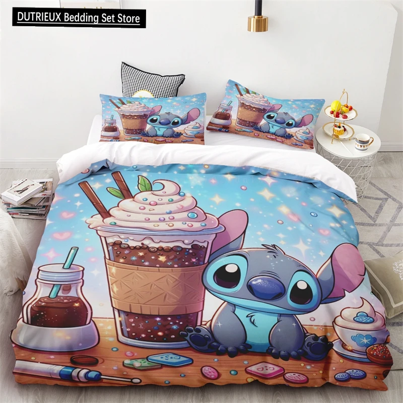 

New Style Duvet Cover Stitch AI Style Teen Room Decoration Single Double Bed Size One Quilt Cover Two Pillowcases with Zipper