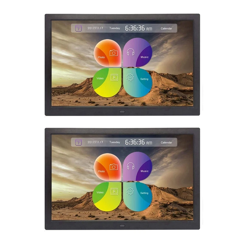 

A37T-2X Digital Picture Frame, 12 Inch Digital Photo Frame With Wireless Remote Control, Support SD Card/USB EU PLUG