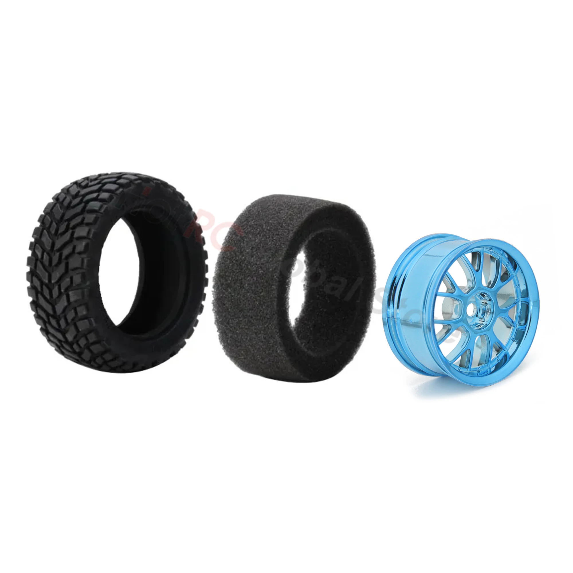 1/10 RC Racing Car Tire Rally On Road 1.9inch Tyre Wheel Plastic 12mm Hub Rim for Tamiya TT01 TT02 XV01 Wltoys Car Accessories