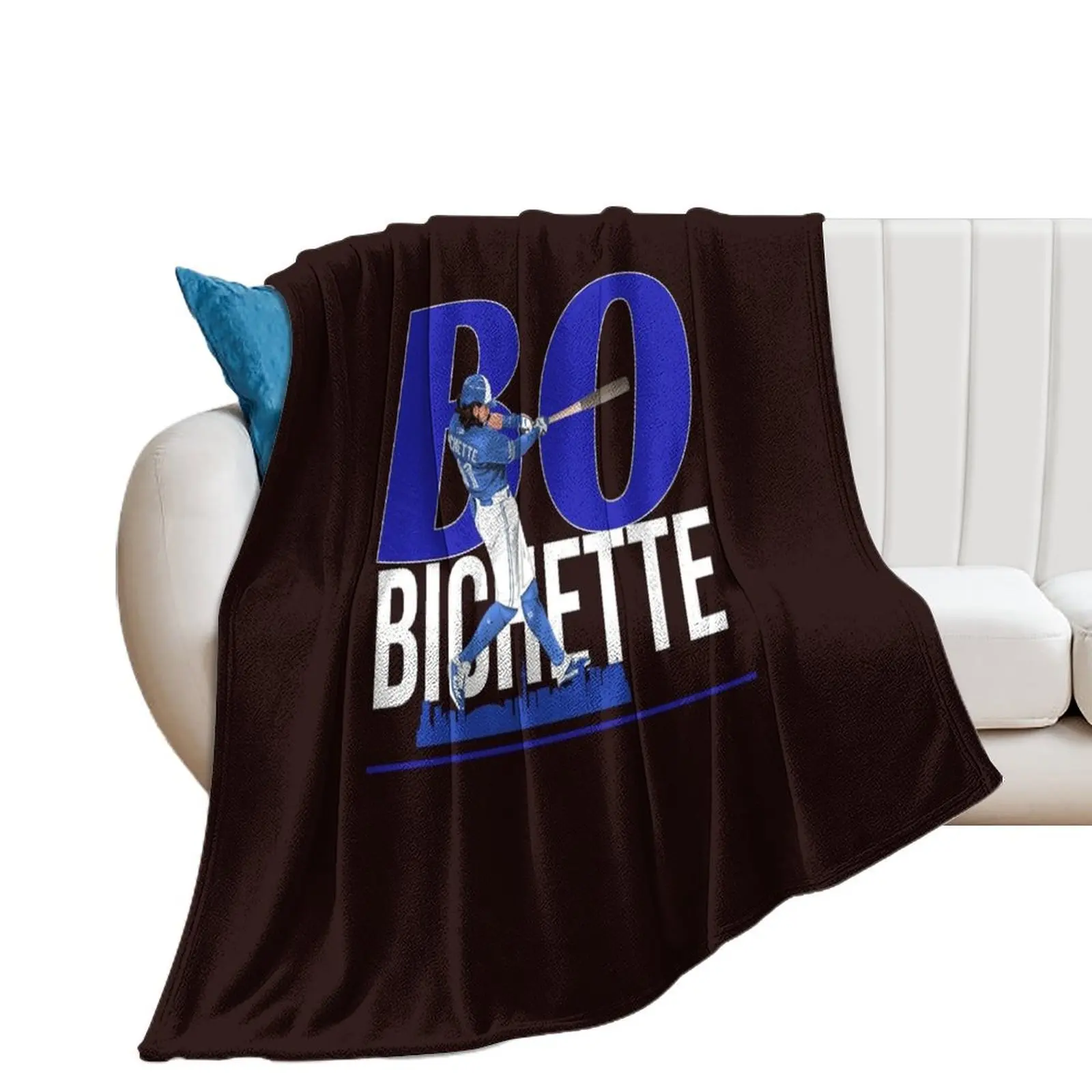 

Bo Bichette Caricature Throw Blanket Large Bed blankets and throws Warm Blankets