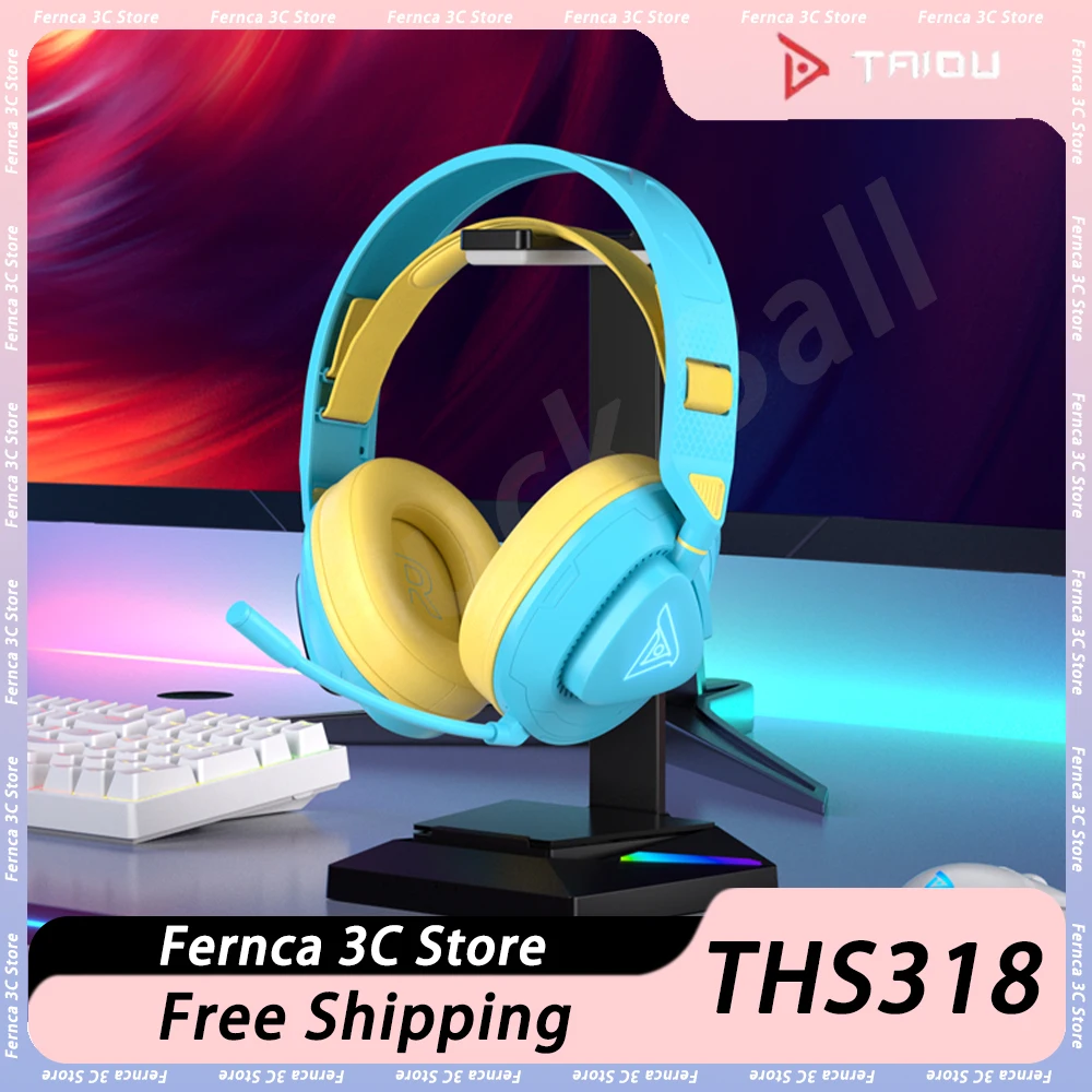 

TAIDU THS318 Wireless Headset Three Mode Light Weight E-sports Noise Reduction FPS Low Latency Gaming Headset Pc Gamer Accessory