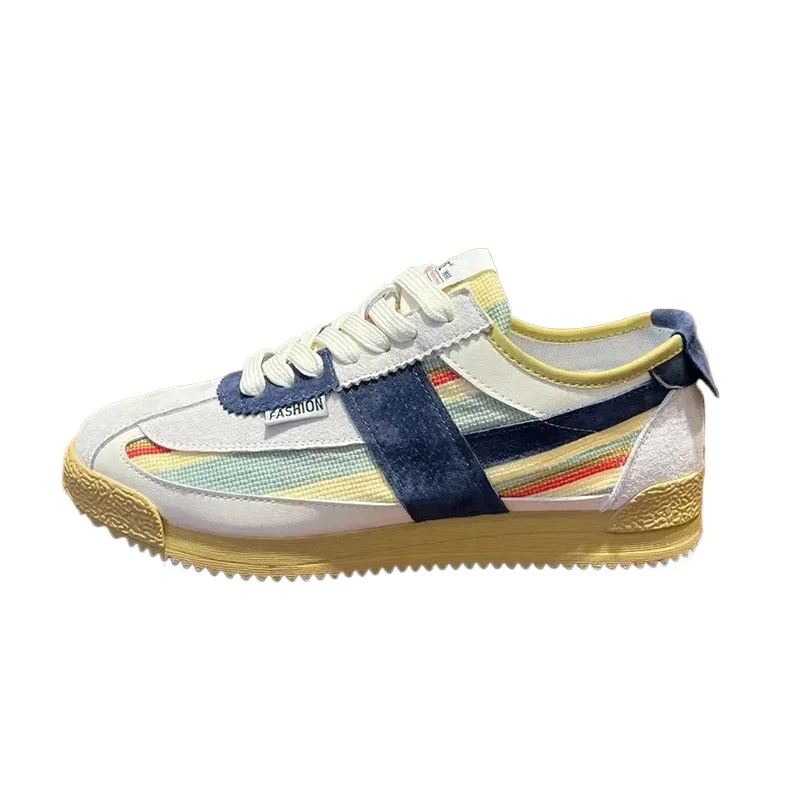 

Fipatbu Men's Classic Running Shoes Lace-Up Soft Sole Walking Sports Shoes Breathable Flat Bottom Casual Tennis Couple Shoes