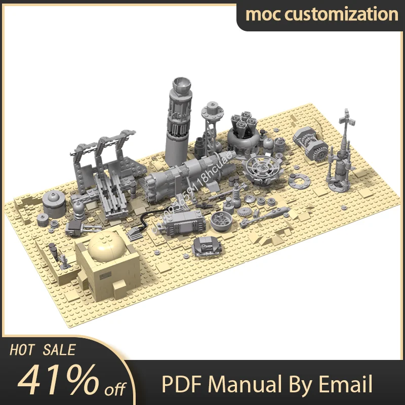 933ピース MOC スターバトル タトゥイーン モス・アイズリー ジャンクヤード モジュラーモデル ビルディングブロック 積み木 クリエイティブトイ 子供向けギフト DIY