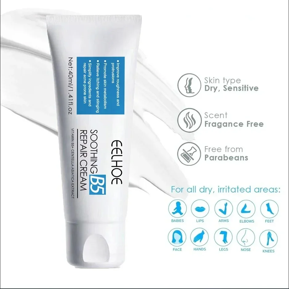 Cicaplast Repair Cream B5 40ml Moisturizer Repair Cream Soothes Redness Itching Nourishes Improve Repair Sunscreen Cream