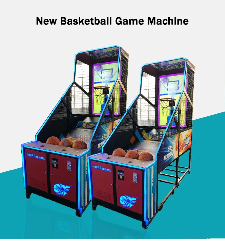 Outdoor Amusement Park Automatic Arcade Basketball Ring Shooting Machine Hot Buy 55 Inch Screen Arcade Basketball Game Machine