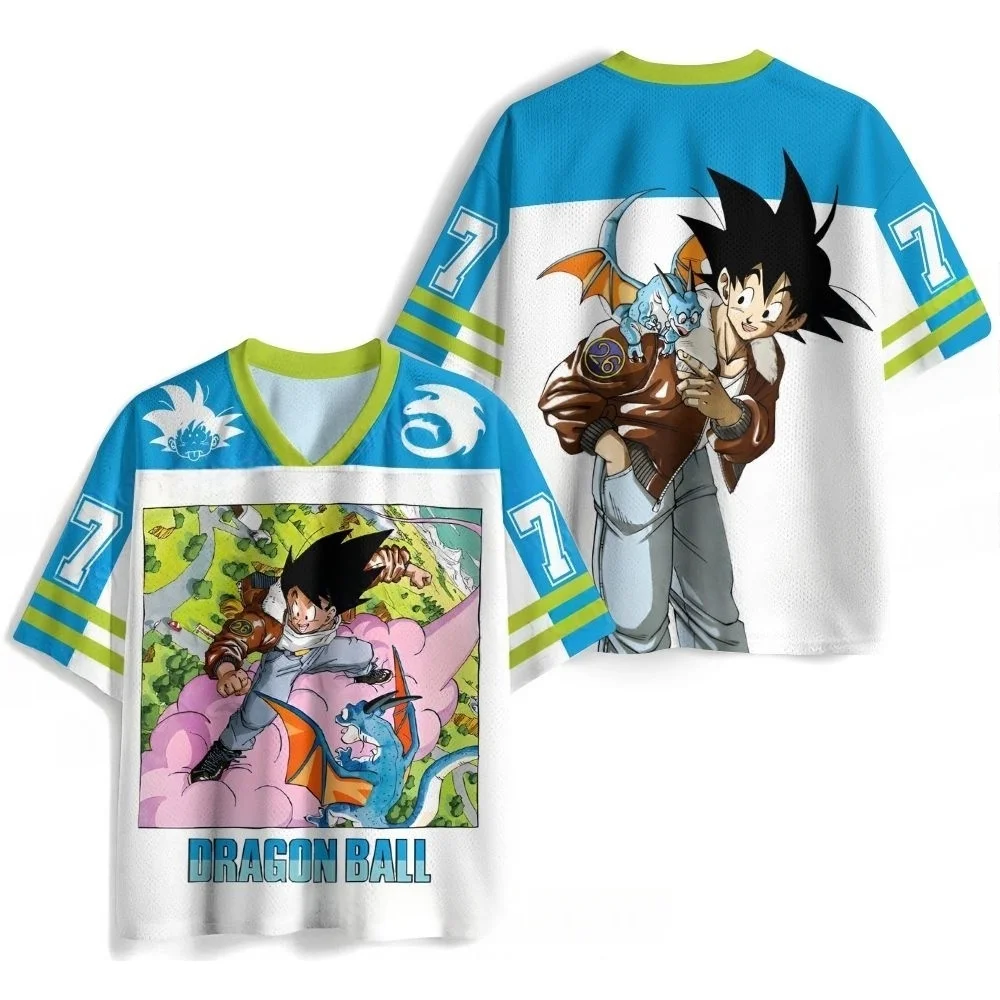 Klassisches Dragon Ball Anime-Baseball-Shirt im amerikanischen Stil, japanisches Anime-Freizeit-Sportshirt für Männer und Frauen mit kurzen Ärmeln – Detail 4