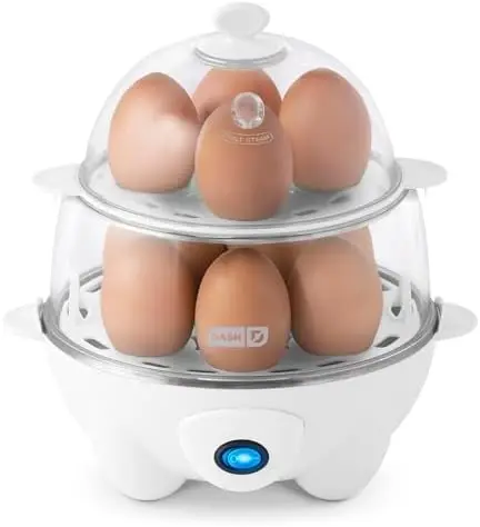 

Dash Deluxe Egg Cooker - Boils, Poaches & Steams 12 Eggs - BPA Free, Dishwasher Safe with Recipe Guide