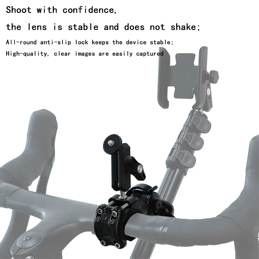Regulowany uchwyt motocyklowy rowerowy do Insta360 X5 X4, metalowy mocowanie na kierownicę do GoPro Hero DJI SJCAM, akcesorium do kamery sportowej — zdjęcie produktu 2