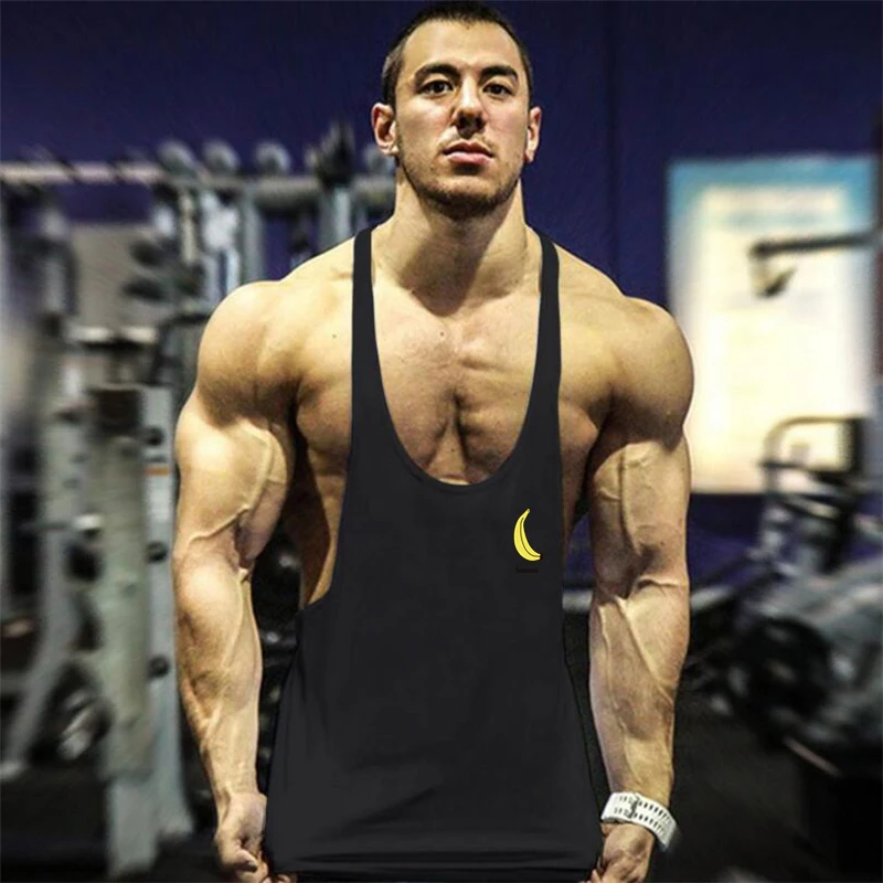Men's Weightlifting Quick Dry Running Vests Racerback Sleeveless Workout Tank Top Breathable Athletic Gym Shirt For Fitness