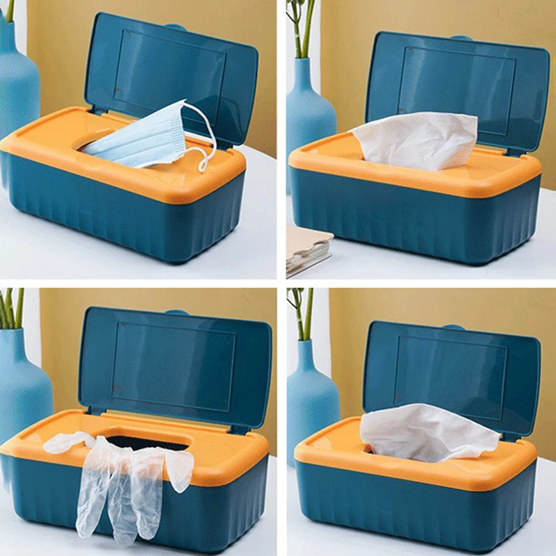 Newly Desktop Tissue Box Modern Dustproof Wet Wipes Dispenser Holder Tissue Wipe Container Napkin Organizer Mask Boxs 1pc