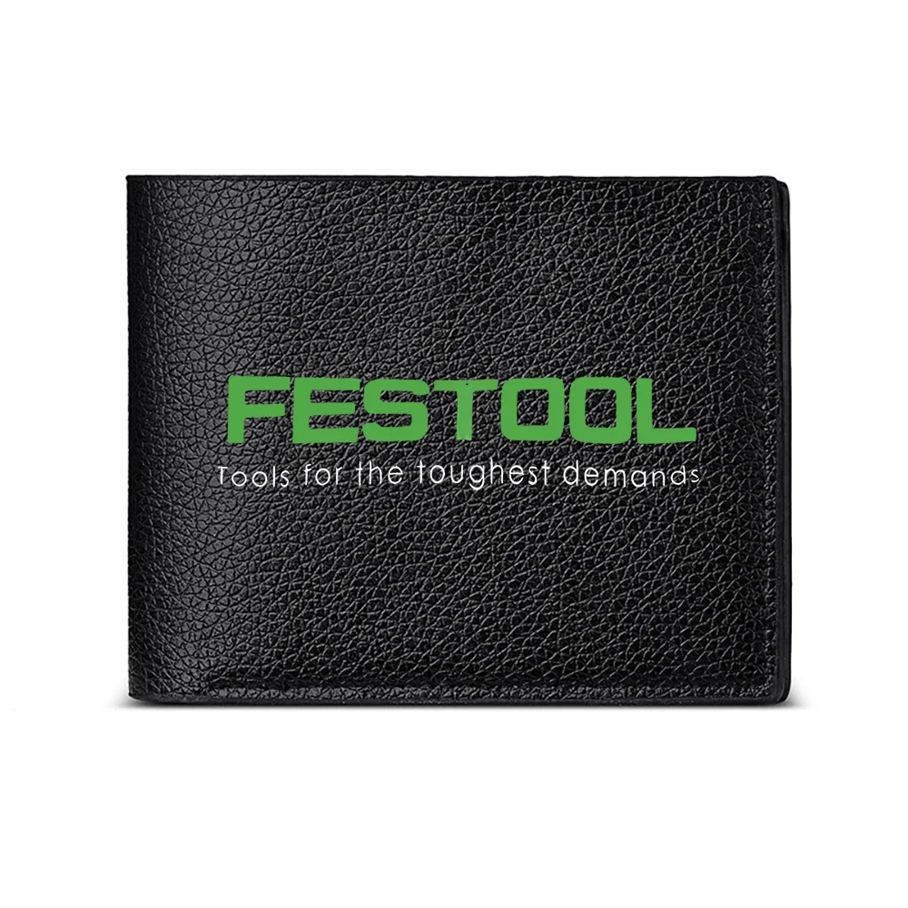 Festool Tools For The Toughest Demands Men's Wallet Card Holder Casual Business Fashion Print Design