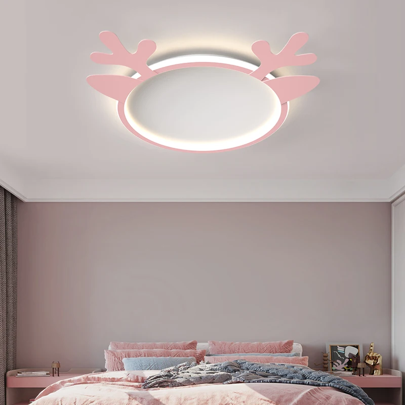 Simple Round Ceiling Light Indoor Lighting With Animal Elements For Living Dining Room Kitchen Bedroom Heme Deco Lamp AC90-260V