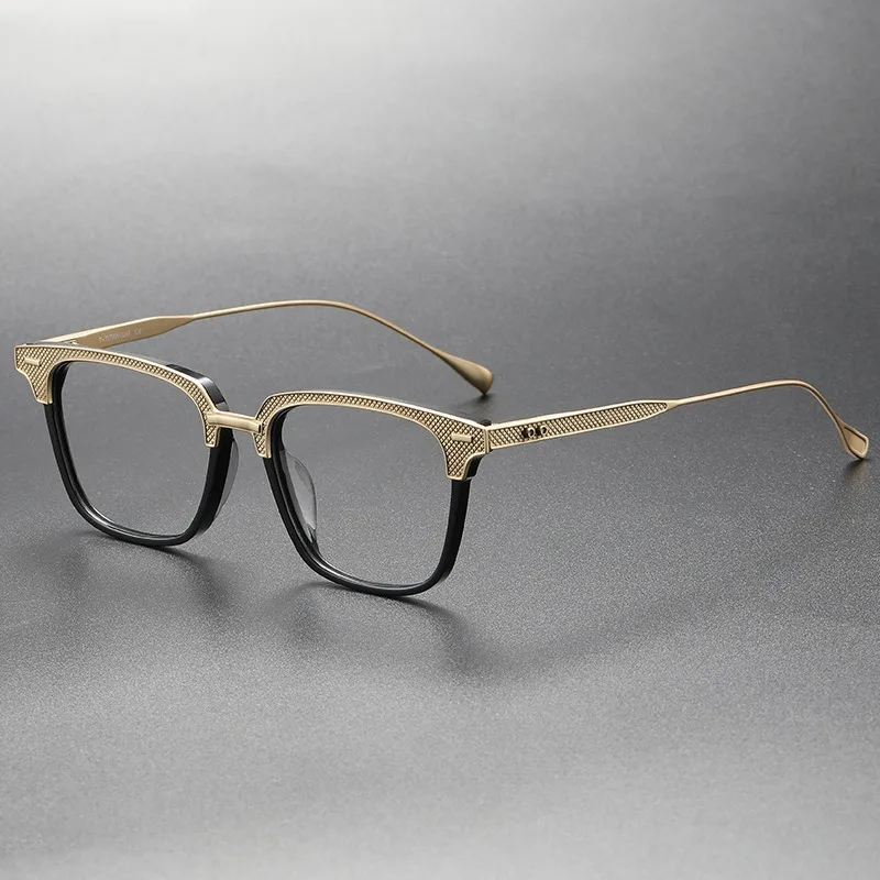 

Anti Blue Light Business Glasses Frame Men Titanium Designer Square 2085 for brand Women Handmade Acetate Myopia Optical Eyewear