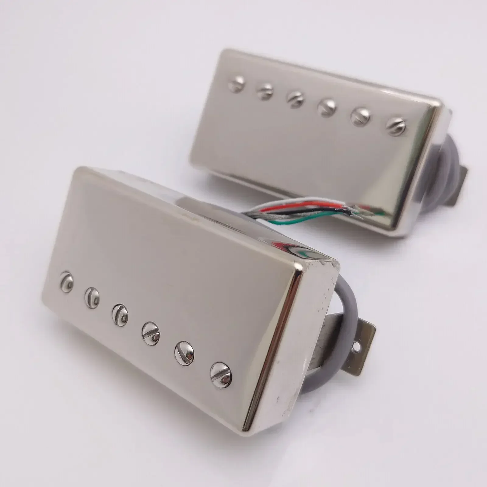 Guitar Humbucker Pickups 498R and 498T Set Bridge and Neck 50/50mm with 4Conductor Wiring Harness for LP Style Guitar Parts