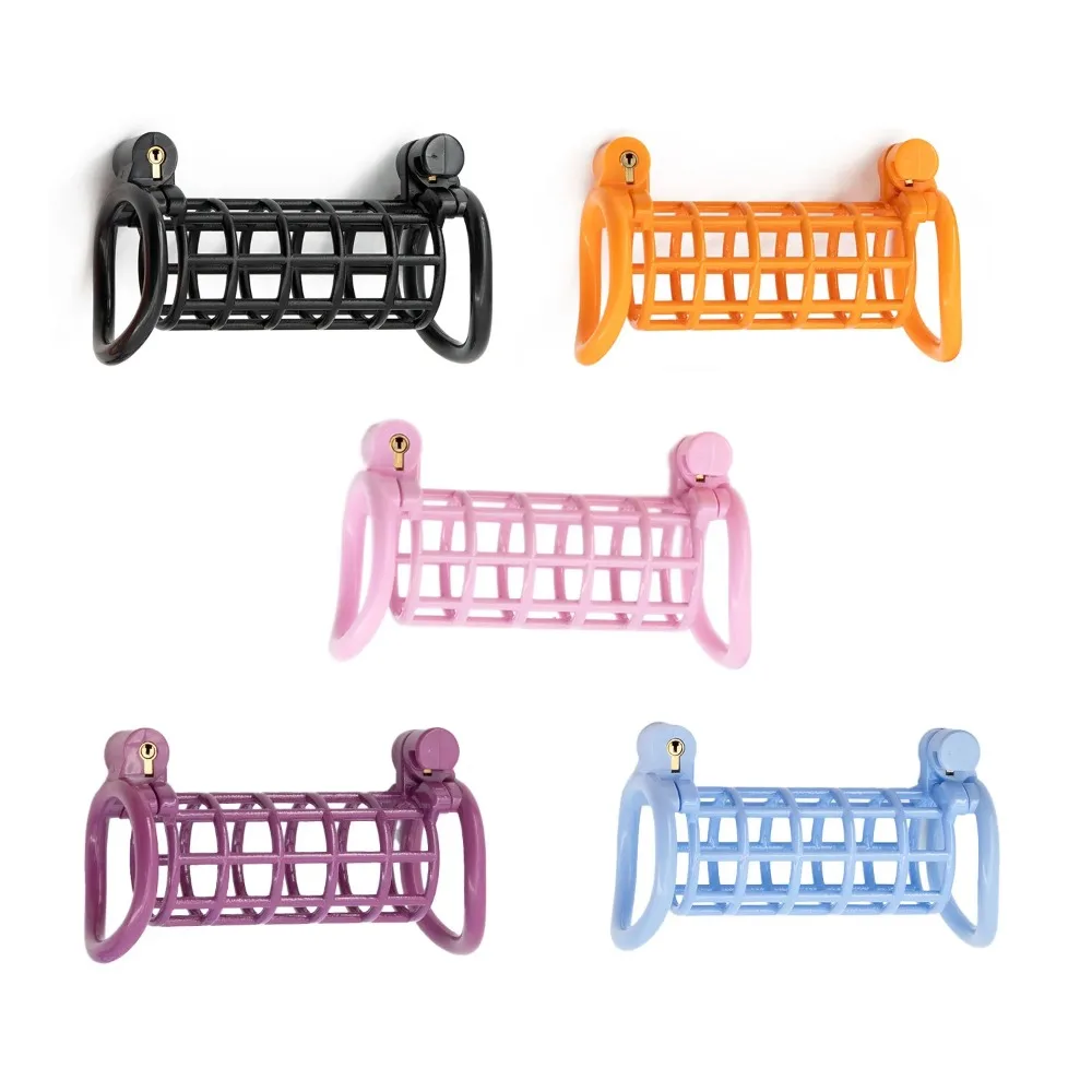 مثلي الجنس برأسين العفة قفص ممارسة الامتناع عن ممارسة الجنس قفص القضيب سيسي مع 8 حجم حلقات القضيب BDSM الغش برهان الجنس لعب للرجال