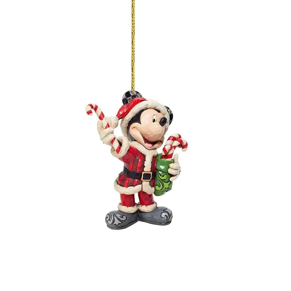 5pcs Kawaii Mickey Minnie Acrylic Cute Christmas Tree Decoration Pendant Anime Cartoon Doll New Year Wedding Party Charm Toys