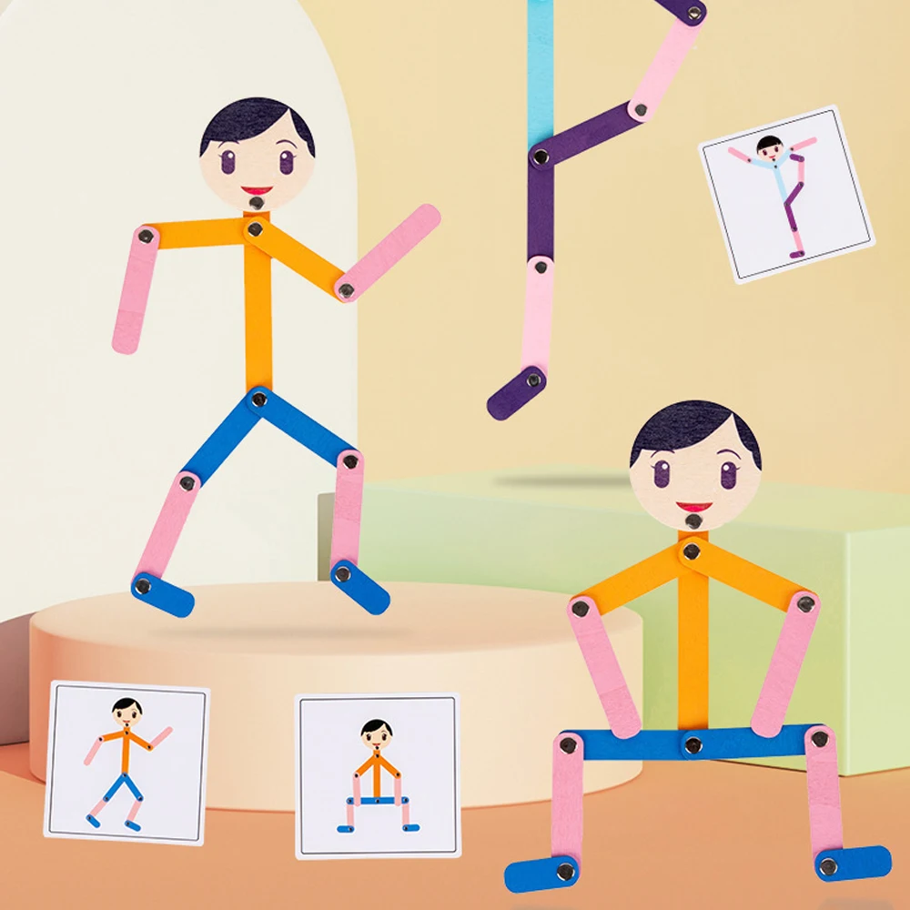 Montessori Pose-Matching Stick Figure Game – detail image 13