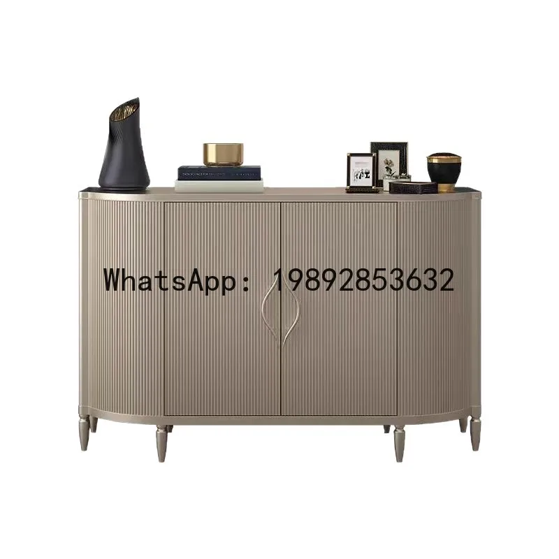 CZ High-End Entryway Hallway Cabinet Modern Minimalist Sideboard French Style Solid Wood Shoe Cabinet