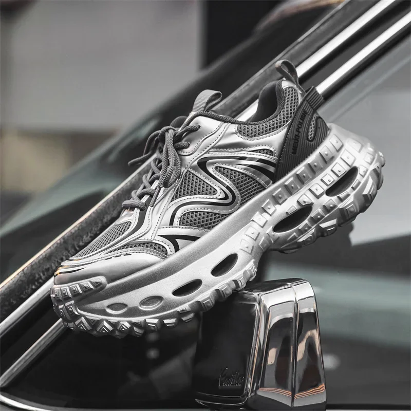 

Thick Sole Four Seasons Sports Shoes Man 2025 Trend Spring Hot Sale Men's Casual Fashion Comfortable Outdoor Running Sneakers 44