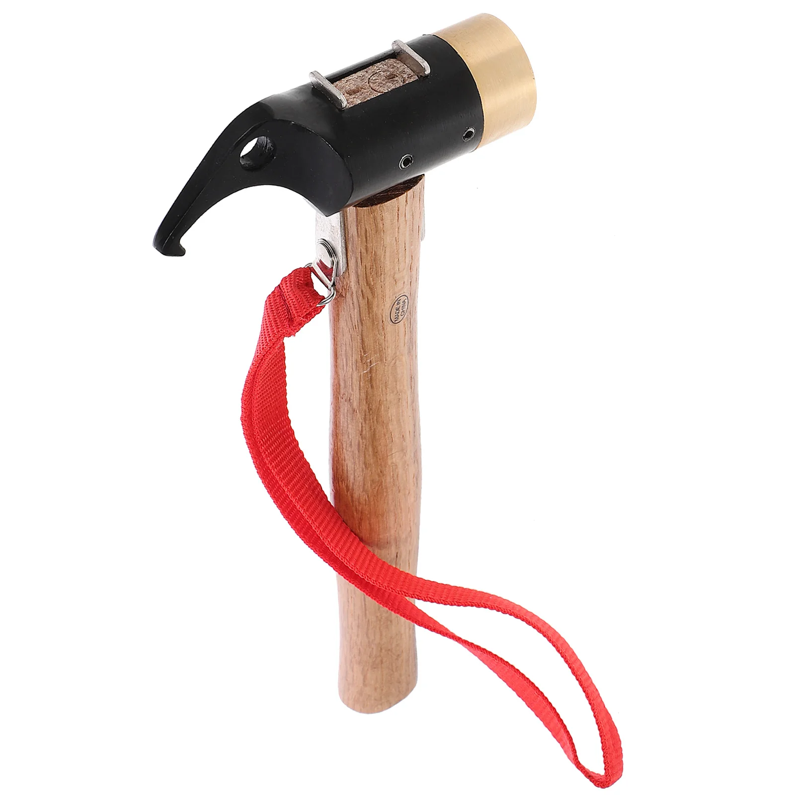 مطرقة ربط نحاسية للتخييم مع رأس نحاسي لأوتاد الخيمة مقاس S حزام أمان فولاذي مزورة متين مطرقة نحاسية