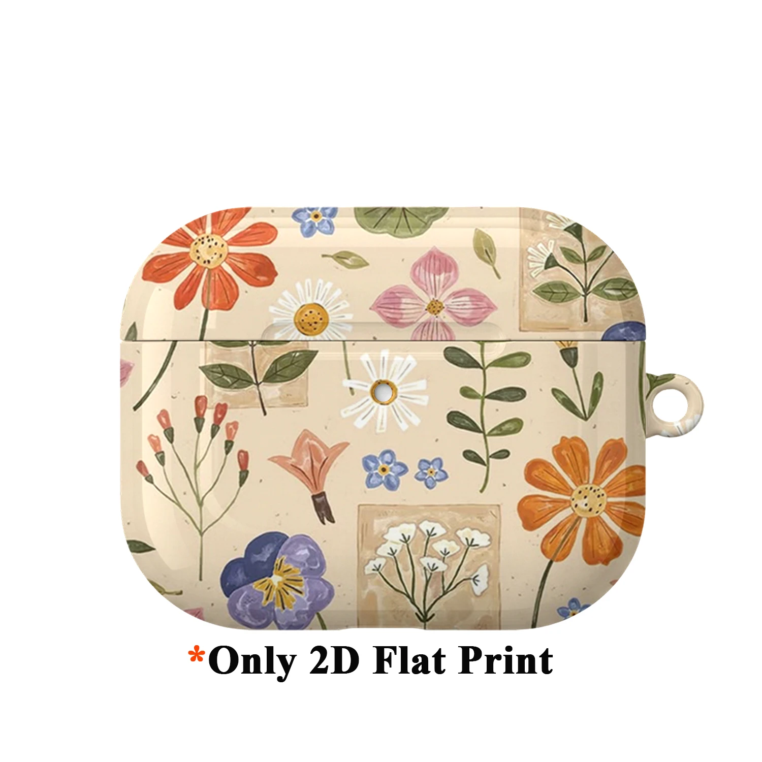 Hand - drawn Floral Case Suitable for AirPods4 Pro3 Pro Hard Glossy Protective Case,Holiday Gifts for Friends Family