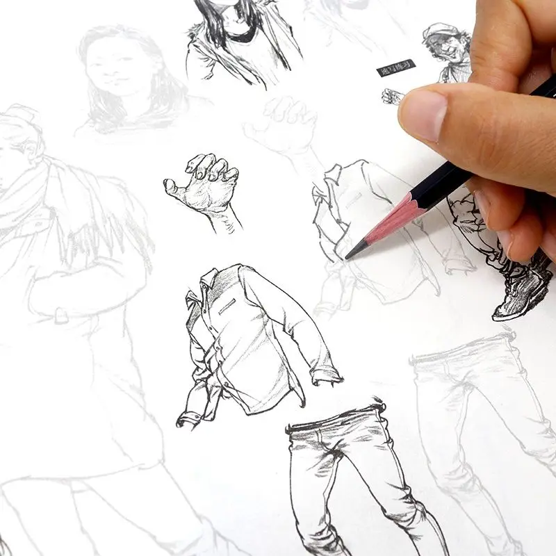 Sketchbook, Local Decomposition and Dynamic Completion, Linear Human Sketchbook, Art Picture Book, Basic Painting Tutorial Book