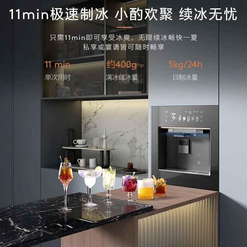 Embedded Diamond Ice Pipeline Machine Active Spring Speed Ice Making Water Dispenser QL01