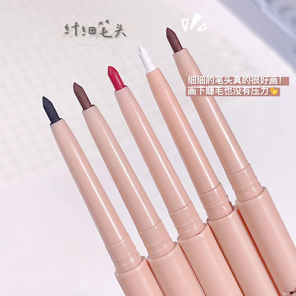 Ultra-fine Gel Eyeliner Pencil Rose Brown Under Eye Liner Pen Waterproof Matte Aegyosal Lying Silkworm Quick Drying Eyes Makeup