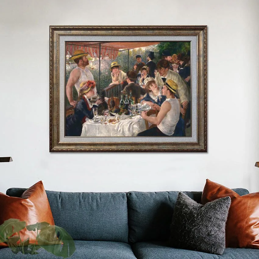 Pierre-Auguste Renoir artwork,The Luncheon of the Boating Party,Impression figure painting handmade,decoration picture for wall