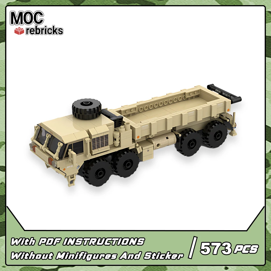 MOC-175789 Tactical Truck M977A4 Building Block Army Armed Vehicles Assembling Model Technology Bricks Toy Children's Gift