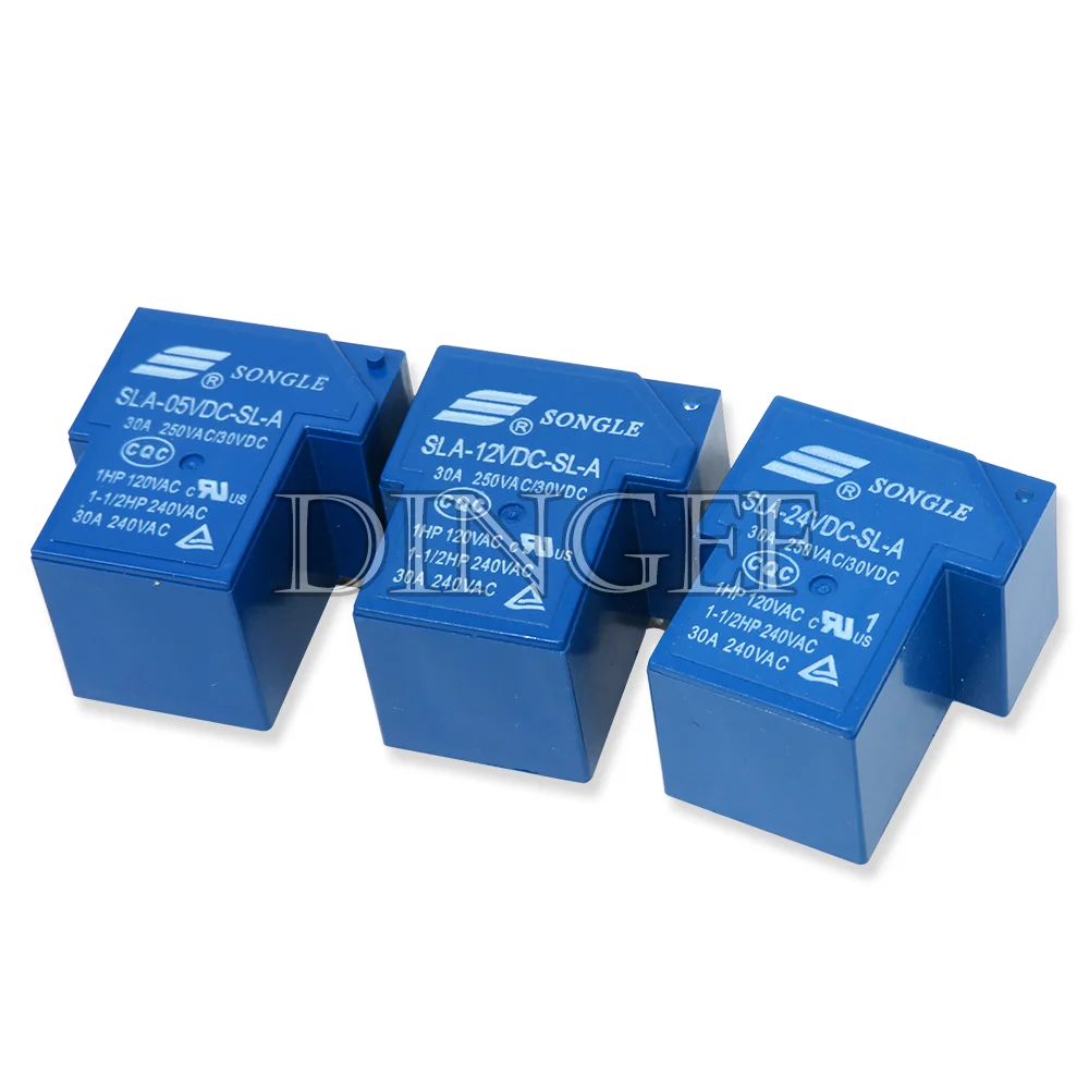 Power relays SLA-05VDC-SL-A SLA-09VDC-SL-A SLA-12VDC-SL-A SLA-24VDC-SL-A 5V 9V 12V 24V 30A 4PIN DIP4 T90 Time Relay 5PIN