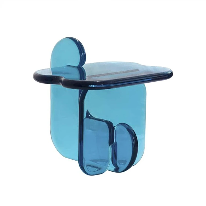Nordic modern creativity, color acrylic coffee table, living room bedroom special-shaped table combination