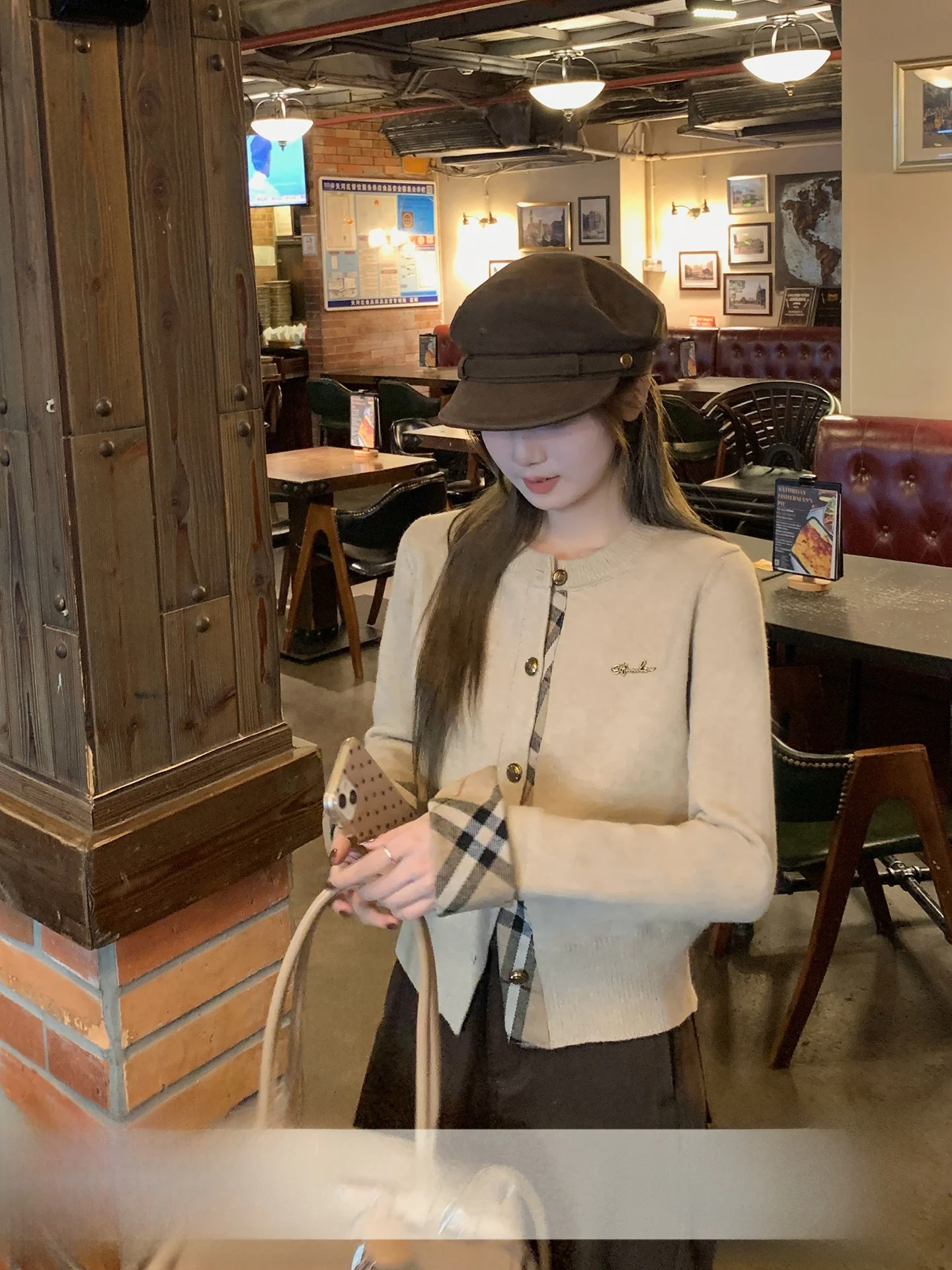 

Корейский женский вязаный лоскутный открытый кардиган с вышивкой, осень-зима, уникальный верх, верхняя одежда, универсальный свитер, джет