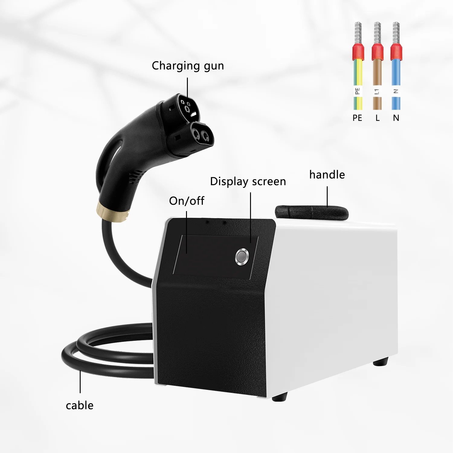 E-Mingze Custom Logo Single-Phase 7kw Portable Mobile DC EV Charger Generator Station Factory Sale New Condition