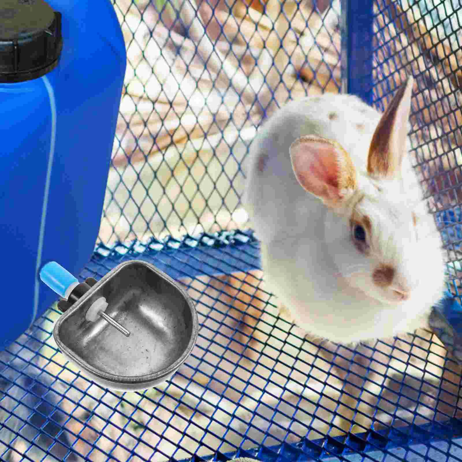 6 Pcs Dispenser Automatic Water Fountain for Rabbits Cage Drinking Bowl Watering Pet