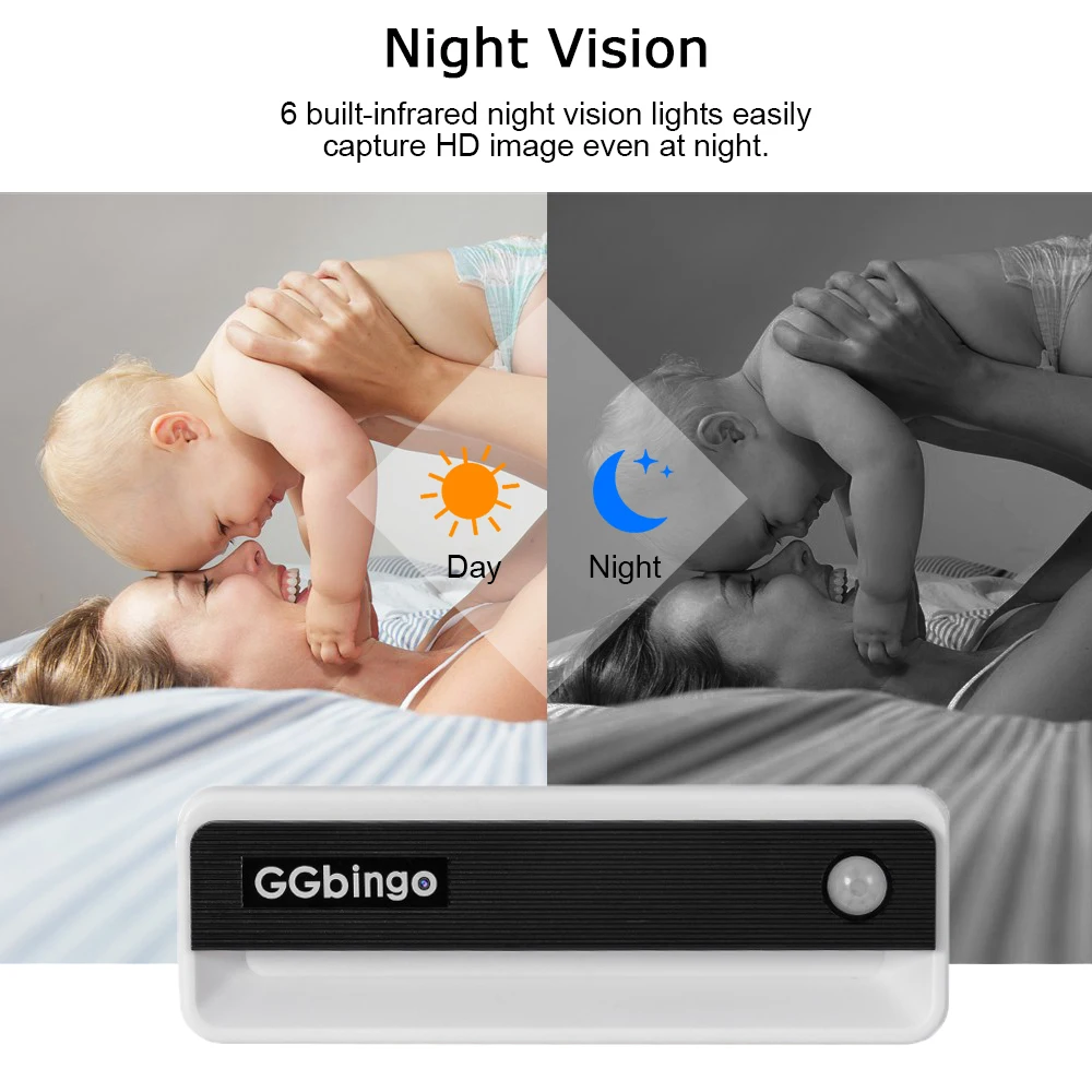 4K Mini Camera  Resolution Full HD 1080P Home Monitoring IR Night View DVR Monitoring Video Human body induction lamp charging view 4