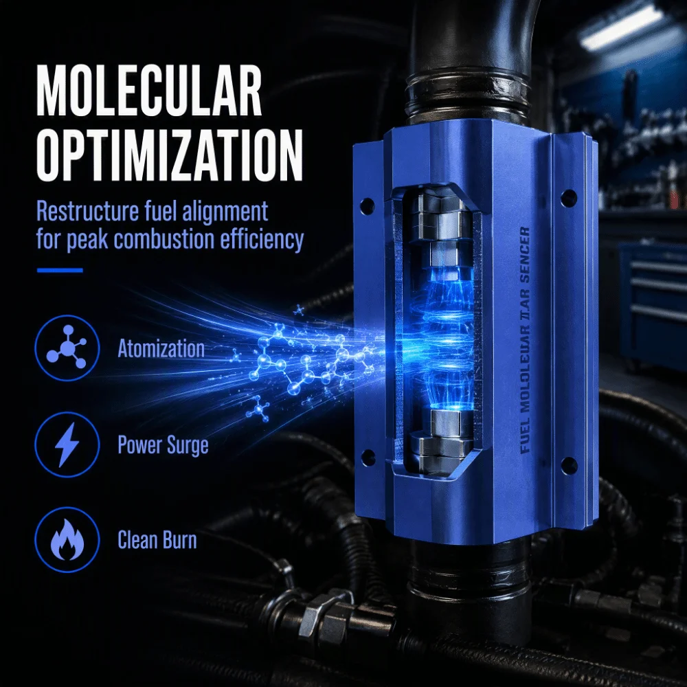 Reduce Fuel Consumption Fuel Molecular Sorter Lower Emissions Boost Power Fuel Saver Reduce Noise Universal Fuel Economizer Car