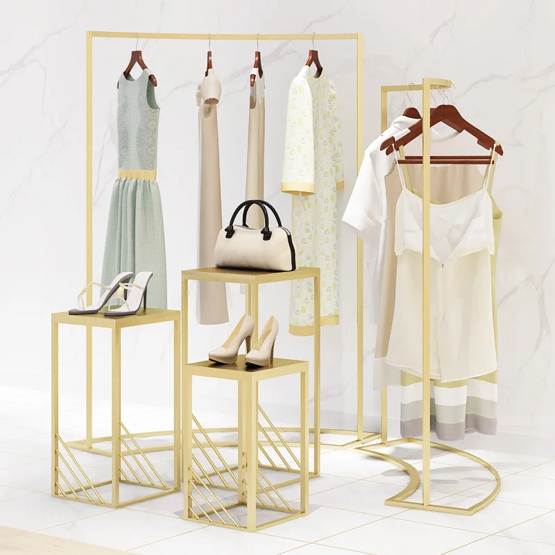 

custom，Modern Retail Boutique Clothes Store Fixtures Clothing Stand Garment Display Rack Metal Clothing Rack