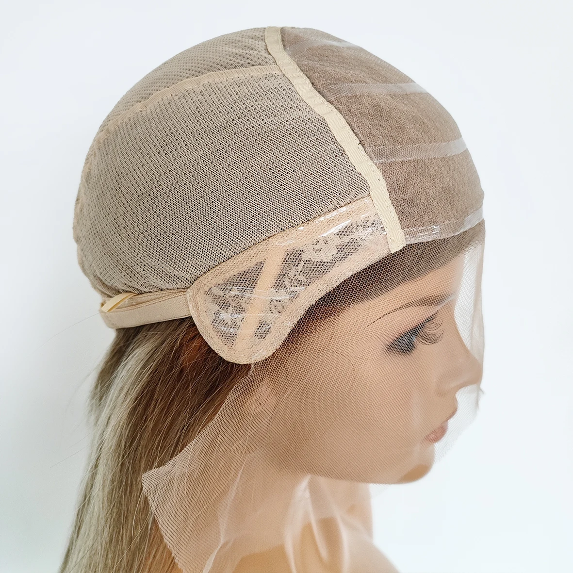 

Premium Quality 100% Raw Virgin Human Hair All Hand Tied Silk Base Top Medical Wig With Silicone Top For Cancer Patient