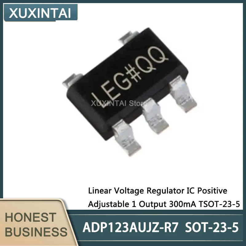 10Pcs/Lot  New Original  ADP123AUJZ-R7 ADP123AUJZ SOT-23-5 Linear Voltage Regulator IC Positive Adjustable 1 Output 300mA