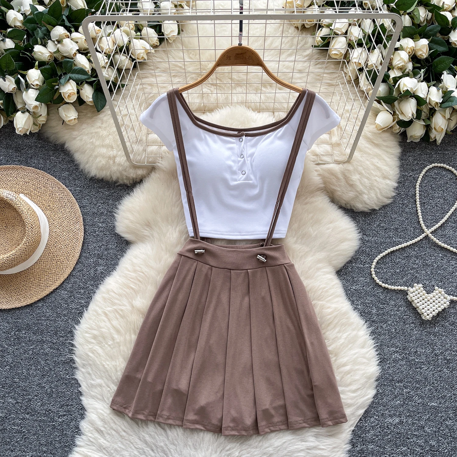 วินเทจเซ็กซี่แขนสั้นปุ่มแต่งตัวเก๋ซัมเมอร์บีชfairycore Vestidosวันหยุดเสื้อผ้าผู้หญิง