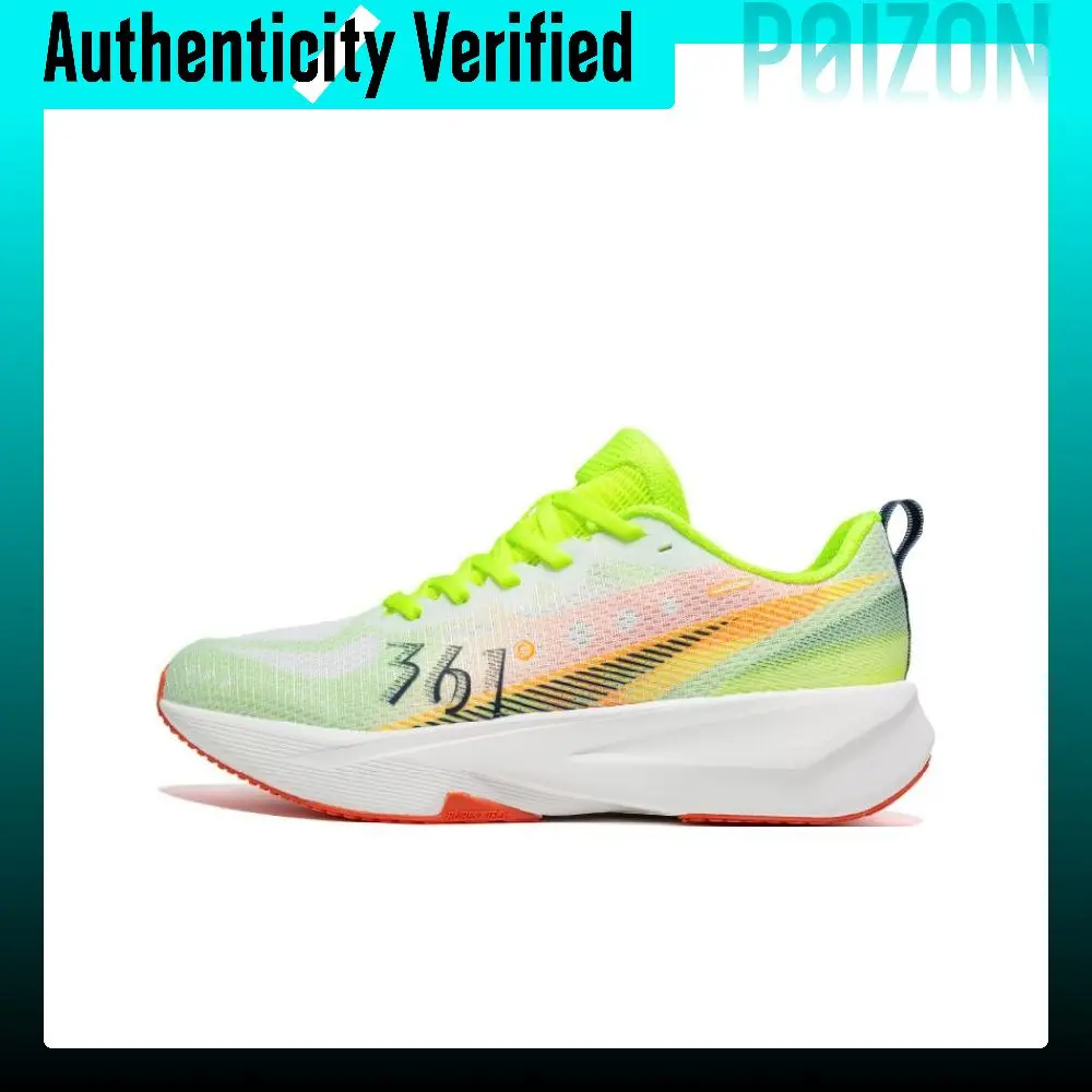 361° Abrasion Resistant Coverage Slip Resistant Low top Sprint Running Shoes Men's Yellow Orange 572512219/